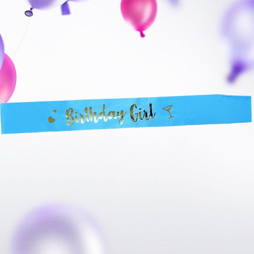 Generic Birthday Girl Sash, Birthday Sash for Girls, Birthday Girl Sash for Women, Birthday Gifts for Women, Blue and Gold Birthday Party Decorations and Supplies