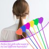 COMNICO 12pcs Quick Beader for Hair Braids Loading Beads Braid Stringer Ponytail Maker Plastic Hair Tail Beading Tools Kit for Kids Girls (Colorful)