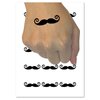 Imperial Mustache Moustache Silhouette Temporary Tattoo Water Resistant Fake Body Art Set Collection - 15 2" Tattoos (1 Sheet)