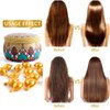 MIVAVO Hair Oil Capsules - Keratin Treatment for Split Ends, Deep Conditioning Repair for All Hair Types, Hair Vitamin Serum, 50 Capsules (Gold)