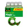 Scotch Magic Tape, Invisible, Home Office Supplies and Back to School Supplies for College and Classrooms, 4 Rolls with 4 Dispensers