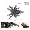 2Pcs Halloween Rhinestone Black Hair Clips for Women and Girls Black Horror Gem Crystal Gorgeous Barrette Hairpin (Spider)