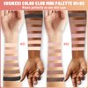 SUSIKEKI 2PCS 6 Colors Mini Naked Eyeshadow Palette Makeup Set Neutral Nude Eye Shadow Pink & Brown Matte Shimmer Make Up Pallet with Mirror Highly Pigmented Travel Size Gift Kit
