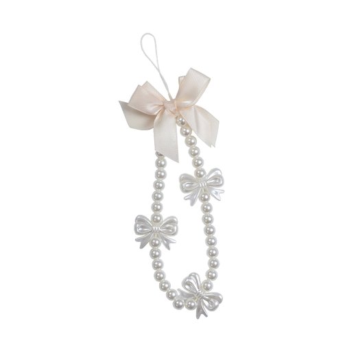 Showkanbay Phone Charms Strap,Pink Cute Phone Charms Aesthetic Love Phone Chain Girl Beaded Phone Strap Pearl Beaded Phone Lanyard Jewelry(pearl butterfly)