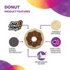 TrustyPup Tough 'N Fun Donut Squeaky Plush Dog Toy, Chew Guard Technology - Tan, Small (71148)