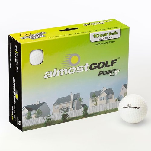 ALMOSTGOLF Limited Flight Practice Foam Golf Balls – Realistic Spin, Trajectory, & Accuracy Training, Pack of 10, White