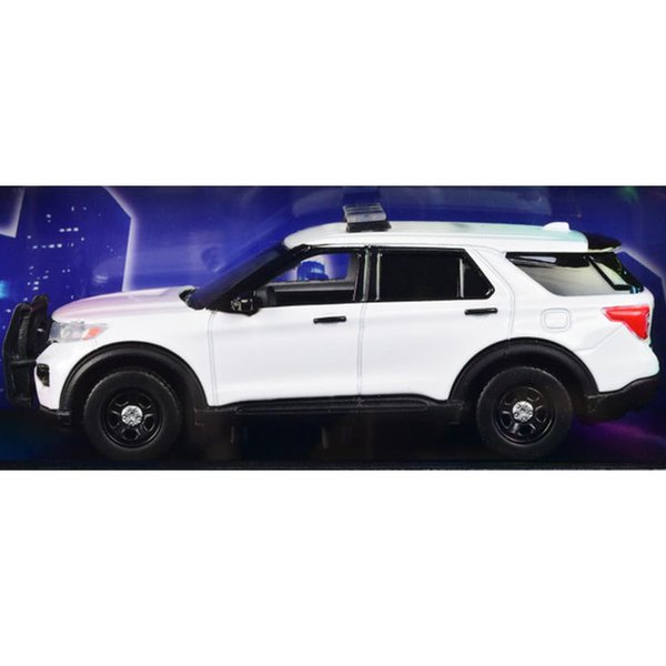 2022 Police Interceptor Utility Plain White Law Enforcement and Public Service Series 1/43 Diecast Model Car by Motormax 79496W