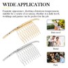 4Pcs French Hair Comb Side Hair Comb eeth Combs Bridal Wedding Veil Combs Hair Clip Hair Holder, Gold and Silver
