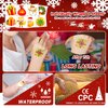EMOME 204 PCS Christmas Temporary Tattoos Individually Wrapped, Metallic Glitter Tattoos for Kids Stocking Stuffers, Christmas Party Favors Bulk Tattoo Stickers Prizes for Boys and Girls
