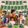 Joybileefun Army Birthday Party Decorations - 21PCS Camo Birthday Decorations with Banner Hanging Swirls Honeycomb Centerpieces for Tables Military Party Decorations for Boys Girls Party Supplies