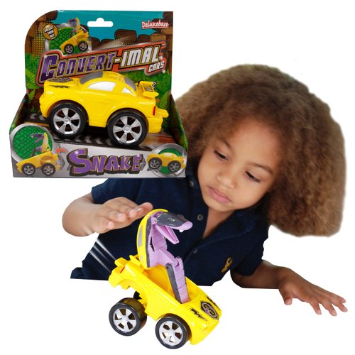 Deluxebase Convertimal Cars - Snake from Snake Transformer Car Toy. 2-in-1 Car Toy to Snake Toy for Children. Great Gifts for Kids and Kids Party Favors.