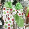 DINDOSAL Red and Lime Green Christmas Ribbon Wired 2.5" Red Green Christmas Tree Ribbon Garland Red Green Wired Ribbon for Wreaths, Topper Bows, Gift Wrapping, Crafts (6 Rolls 36 Yards)