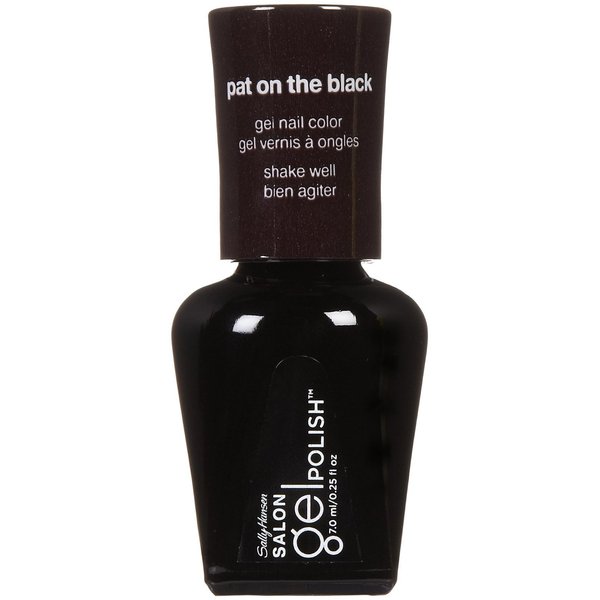 Sally Hansen Salon Gel Polish Nail Lacquer, Pat On The Black, 0.14 Fl Oz