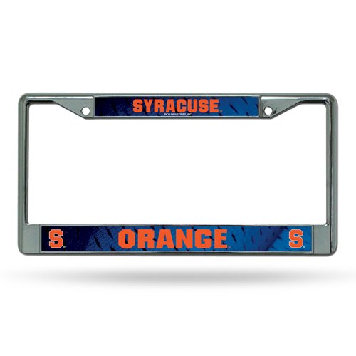 Rico Industries NCAA Syracuse Orange Standard Chrome License Plate Frame, 6 x 12.25-inches