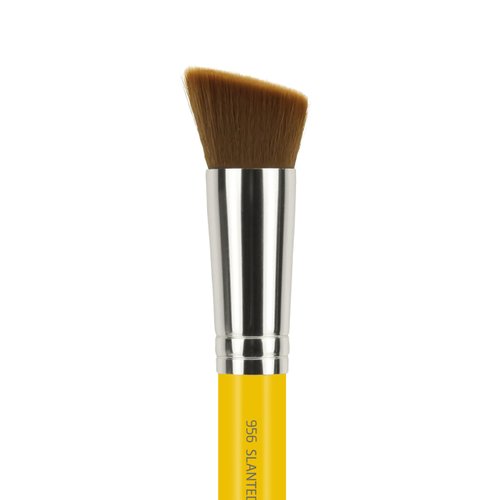 Bdellium Tools Professional Makeup Brush - Studio Series 956 Slanted Precision Kabuki - With Soft Synthetic Fibers, For Perfect Complexion (Yellow, 1pc)