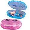 EasyComforts AM/PM Pocket Pill Organizer Set of 2, Colors may vary
