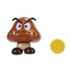 Super Mario Action Figure 4 Inch Goomba Collectible Toy with Coin Accessory