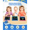 TEKFUN 3 Pack LCD Writing Tablet for Kids, 8.5 Inch Blue+Pink+Purple Doodle Board Drawing Board Reusable Drawing Tablet with Lanyard, Educational Kids