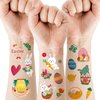 CUTELIILI Easter Temporary Tattoos for Kids 140+ pcs, 12 Sheets Easter Egg and Bunny Fake tattoo for Boys and Girls,Easter Basket Stuffers