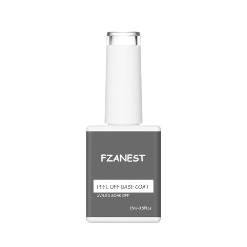 FZANEST Peel Off Gel Base Coat For Gel Nail Polish,15ml UV LED Light Peelabel Base Gel Polish Non...