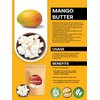 2 lb Mango Butter Raw Unrefined 32 oz. JAR 100% Natural Great for Skin, Body, Hair Care. DIY Body Butter, Lotions, Creams Reduces Fine Lines, Wrinkles, used for eczema psoriasis, Hexane-free