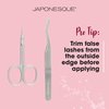 JAPONESQUE False Eyelash Applicator Kit, Stainless Steel Scissors And Tweezer Applicator Duo - Two Piece Kit For Easy, Natural Looking False Eyelashes, Works On Strips and Lash Clusters