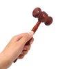HONBAY 1PCS Wooden Judge Hammer Judge Gavel Costume Accessory Justice Costume Accessories Props Wooden Courtroom Gavel for Halloween Cosplay Party