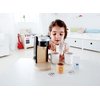 Hape Wooden Black Coffee Maker Kitchen Set with Accessories| Pretend Play Toy Set for Kids Ages 3 Years and Up