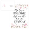 Floral Typography Sympathy Card Pack / 25 Condolences Card Set / 5 Script Designs / 5" x 7" Thinking Of You Greeting Cards/Made In The USA