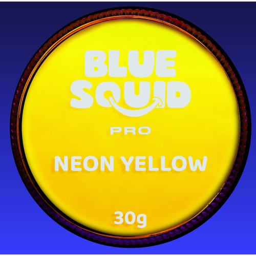 Blue Squid PRO Face Paint - Professional Water Based Single Cake Facepaint & Body Paints - SFX Makeup, Kids Adults Face Painting for Costume, Halloween, Cosplay - Neon Yellow 30g / 1oz