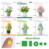 PQKIE 12 Pcs Flowers Bouquet Building Set,2531 Pcs Flower Botanical Collection Building Block Toy,Micro Plant for Home or Office Decor, Mother's Day Valentine Christmas Birthday Gifts for Adults,Girls