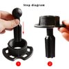YANTAISIYU 2 Pieces Wig Mannequin Head Stand Cosmetology Manikin Head Stand Holding Clamp Mannequin Head Training Head Stand Adjustable Wig Head Holder Clamp (Black)