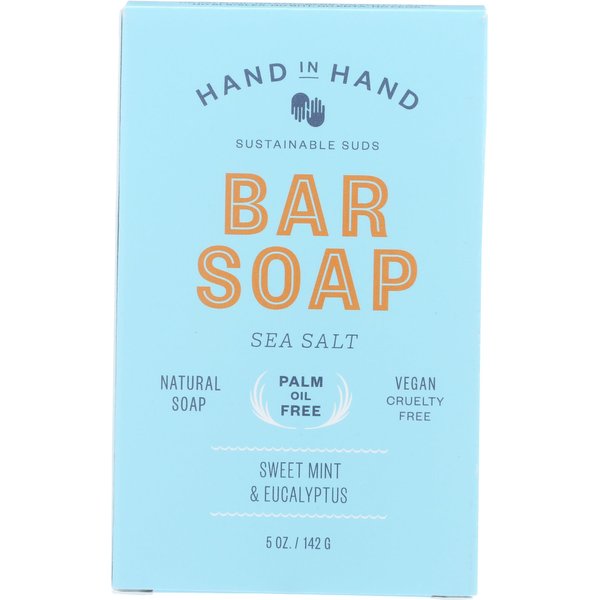 Hand in Hand Sweet Mint & Eucalyptus Sea Salt Bar Soap, 5 OZ