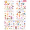 Two Sweet Birthday Party Supplies Temporary Tattoos - 228Pcs Pastel Donut Dessert Ice Cream Tattoos Stickers for Kids - Two Sweet Party Favors for 2 Year Old Birthday Decorations Girl