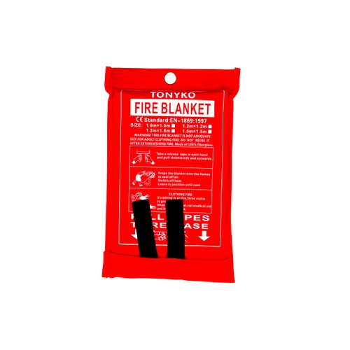 TONYKO Fiberglass Fire Blanket for Emergency Surival, Flame Retardant Protection and Heat Insulation with Various Sizes (47.2×47.2 inches)