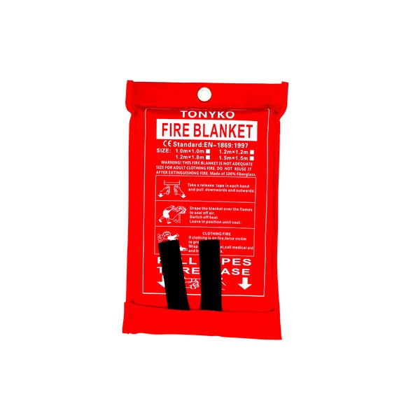 TONYKO Fiberglass Fire Blanket for Emergency Surival, Flame Retardant Protection and Heat Insulation with Various Sizes (47.2×47.2 inches)