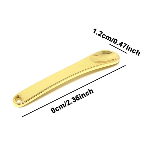 Honbay 6PCS Mini Zinc Alloy Makeup Spatula Cosmetic Facial Cream Spoon Beauty Scoop for Mixing Makeup