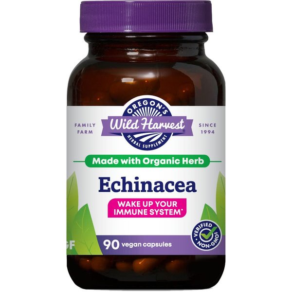 Oregon's Wild Harvest Echinacea Organic Herbal Supplement, 90 Count