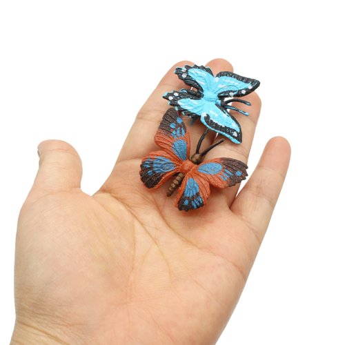 SmilerSmile 12pcs Plastic Butterflies Toy Butterfly Action Figures Art Decoration Removable Reusable for Cake Topper (Butterfly)