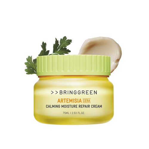 BRING GREEN Artemisia Cera Calming Moisture Repair Cream | Vegan Daily Skincare for Redness Relief, Soothing & Hydrating Sensitive Skin, Irritated Skin, Moisturizer for Dry, Oily Skin Repair