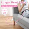VOFUOE USB C Cable 2 in 1 Multi Charging Cable USB A to USB C Cable USB A to iPhone Cable Fast Charging Cord Bead Chain for Girls Women Extra Long 6.6FT for iPhone 16 Pro Max iPad 10th Gen-Hot Pink