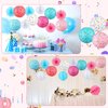Riakrum 18 Pcs Donut Birthday Party Decorations Round Donut Lanterns Sprinkle Hanging Paper Lanterns Sweet Candy Honeycomb Balls Paper Fans for Ice Cream Birthday Party Decor Baby Shower Supplies