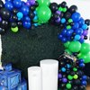 D-BUPU Video Game Balloon Garland Kit for Birthday,Tiffany Blue Black Purple Green Balloons Arch for Game Party Supplies Gamer Decorations