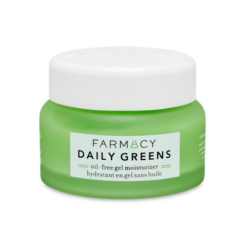 Farmacy Face Moisturizer - Daily Greens Oil Free Facial Moisturizer with Polyglutamic + Hyaluronic Acid - Gel Moisturizer that Reduces Shine, Clears Pores + Balances Oil - Fragrance-Free (50ml)