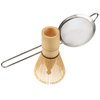 BambooMN Matcha Whisk and Tea Strainer - Japanese Tea Ceremony Set