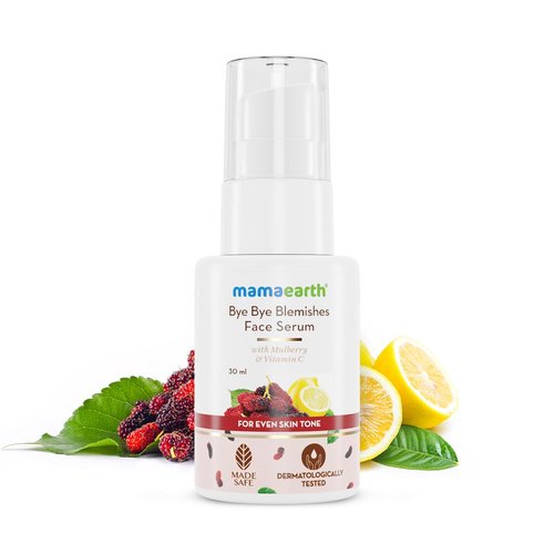 Mamaearth Bye Bye Blemishes Face Serum with Vitamin C & Mulberry | Helps Reduce Spots, Scars & Marks | Helps Enhance Skin Tone | Suits All Skin Types | 1.01 Fl Oz/30 ml