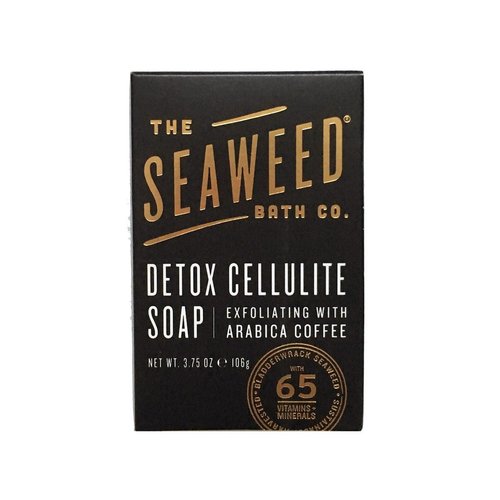 Seaweed Bath Co. Detox Cellulite Bar Soap (Pack of 3) with Coconut Oil, Kukui Oil, Bladderwrack Seaweed, Cinnamon Bark Powder and Charcoal Powder, 3.75 ounces