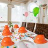 Sumind 48 Packs Party Construction Hats Kids Worker Soft Plastic Hat Age for 3 4 5 6 7 8 Kids Dress up Birthday Supplies(Orange)