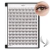 Bodermincer 240 Bundles D Curl 10D 0.1mm Thickness Individual Eyelash Extensions eyelashes Cluster Lashes Natural False Eyelashes Bundles (12mm)