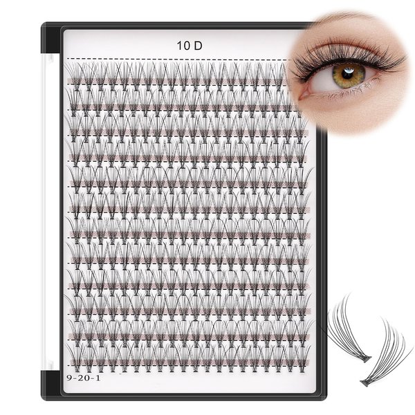 Bodermincer 240 Bundles D Curl 10D 0.1mm Thickness Individual Eyelash Extensions eyelashes Cluster Lashes Natural False Eyelashes Bundles (12mm)
